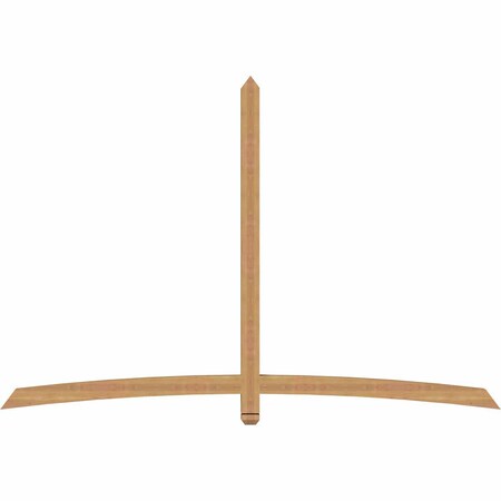 Ekena Millwork Bellingham Timber Gable Bracket, Western Red Cedar, 96"W x 64"H x 3 1/2"D x 3 1/2"F, 16/12 Pitch GBW096X64X0404BEL00SWR